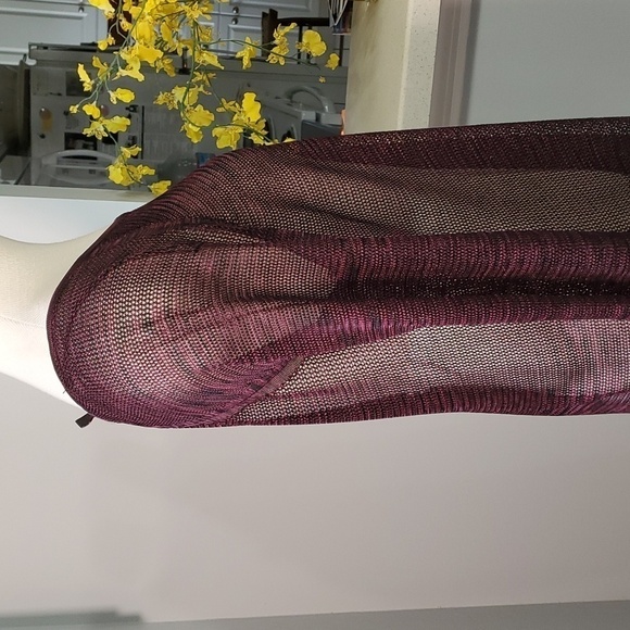 Rock & Republic mesh cover up. Burgundy size 1X. Good used condition. - Picture 4 of 8